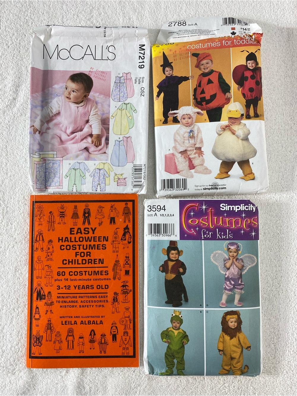 Vintage Toddler Costume Sewing Patterns & Halloween Craft Book Lot
